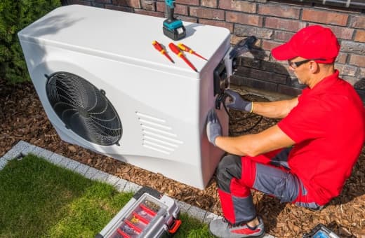 RJM Systems installing a Daikin heat pump in a Chester County home